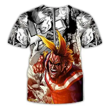 PLstar Kosmosas 3d Atspausdintas Mano Herojus akademinės bendruomenės marškinėliai Vyrams/Moterims Vasaros trumpomis Rankovėmis Anime Tees Viršūnes Unisex Streetwear Marškinėlius