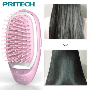 PRITECH 3D Pripučiami Elektros Plaukų Šepetys Šukos Nešiojamų Plaukų Stiliaus Masažas Šepečiu Neigiamus Jonus Priežiūros Plaukų tiesinimo priemonė #mlrd. kubinių metrų dujų-1061