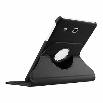 PU Odos Flip Case Cover For Samsung Tab E 9.6 SM-T560 360 Laipsnių Besisukantis Atveju GALAXY Tab E 9.6 colių T560 T561 Tablet Atveju