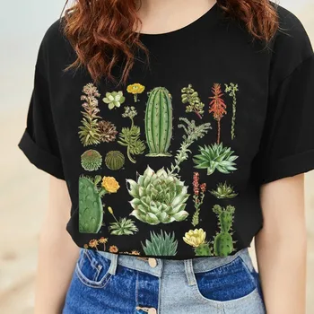 PUDO-XSX 1pcs Augalų Spausdinti Kaktusai Dykumos Grafinis Tee Derliaus Įkvėpė Botanikos Dykumos T-shirt-Tucson Grafinis Tee