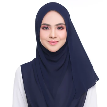Paprastas Burbulas Šifono Hijab Skara Skara Moterų 2019 vientisos Spalvos Ilgą Skaros ir Apsiaustas Musulmonų Hijabs Šalikai Ponios Foulard Femme