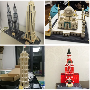 Pasaulinio lygio orientyrą Blokai Architektūros Taj Mahal, Londono, Paryžiaus Miesto Tiltų Statyba Blokai, Plytos Miesto pavyzdžiu Žaislai Vaikams