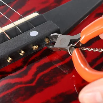 Patvarus 5-in-1 Gitara Priedais Rinkinys Įrankių Rinkinys String Vijurkas Tiltas Pin Peg Kamščiatraukis String Veiksmų Valdovas String Cutter Pasiimti Atveju