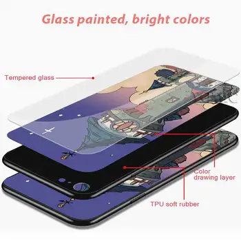 Pelėda Namas Stiklo Atveju iPhone, 12 Mini Pro 11 XS Max X XR 7 8 6 6s Plus SE 2020 Telefono Korpuso Dangtis