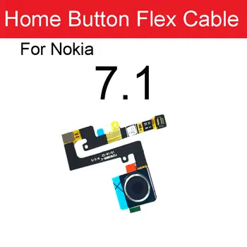 Pirštų atspaudų Jutiklis Namo Grįžti Mygtukas Meniu Mygtukas Flex Juostelės Kabelis Skirtas Nokia 7.1 TA-1085 Pakeitimas, Remontas, Dalys