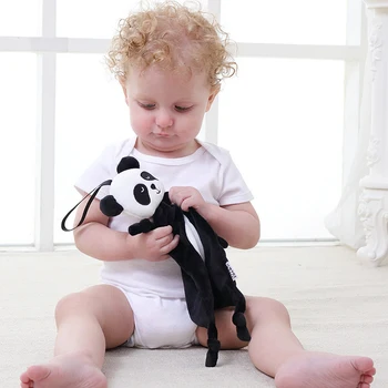 Pliušinis Žaislas Kūdikiui Raminantį Komfortą Rankšluostį Panda Triušis Saugos Antklodė Baby Žaislas Raminantis Rankšluostį WJ249