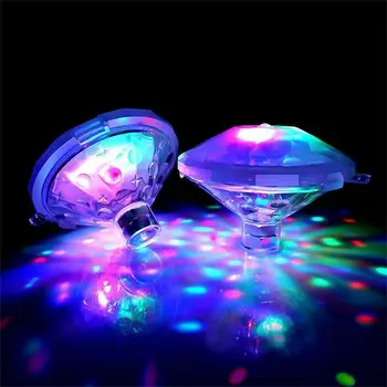 Plūduriuoja po vandeniu Šviesos RGB Povandeninis LED Disco Šviesos, Švytėjimas Rodo, Baseinas, Vonia, Lempos Vonia Šviesos Baterija