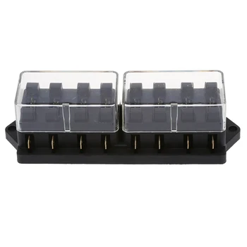 Portafusible Caja de Lydieji Pltico 8 Vs 12V para Coche Auto Negro
