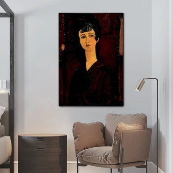 Portretas Seksuali Moteris Drobės dailininko Amedeo Modigliani Garsaus Sienos Meno Postes Ir Spausdina Abstraktusis Menas, Nuotraukas, Cuadros