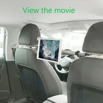 Powstro Aliuminio Automobilio Sėdynės Tablet Laikiklio Stovas Reguliuojamas Sukimosi Laikiklis keičiamo dydžio 7-10.5