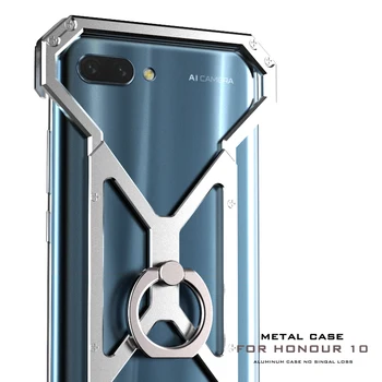 Prabanga Aliuminio Metalo Atveju Huawei Honor 10 Padengti Galingas Šarvai Atsparus Smūgiams Bamperis Atveju, Metalinis Rėmas Padengti Huawei Honor 10