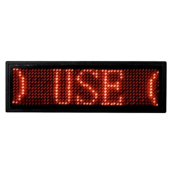 Programuojamas Skaitmeninis LED Przewijanie Pranešimą Vardo Žymą Id Ženklelį(12x48 Pikselių) (Raudona)