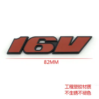 Raudona priekinės Grotelės Ženklelis GOLF MK2 16V auto laišką, grotelės Kamieno Emblema 3d lipdukas, skirtas VW Volkswagen GTI Jetta Passat polo