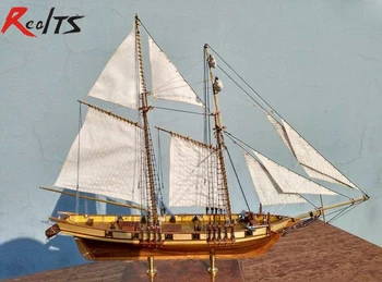 RealTS Masto 1/96 Harvey 1847 modelis laivo rinkinys medienos burlaivis rinkinys, pjovimas lazeriu valtis rinkinys Medinių Laivų Modelių Rinkiniai Švietimo Žaislas