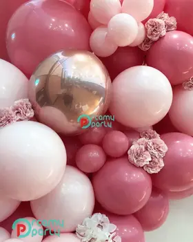 Rose Aukso, Persiko Arch Rinkinys Kūdikių Rožinė Latekso Balionų Girliandą Baby Shower Prekių Fone Vestuvių, Gimtadienio Dekoras