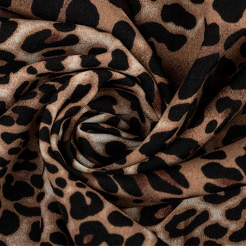Rudenį, Žiemą Leopard Print Suknelė Moterų 2020 M. Naujų Raukiniai Aukšto Juosmens Visą Rankovės Linijos Suknelė Moterų Atsitiktinis