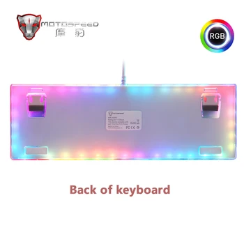 Rusų/anglų Motospeed K87S Žaidimų Mechaninė Klaviatūra USB Laidinio 87 mygtukai su LED RGB Apšvietimu Kompiuterio LOL/PUBG Gamer