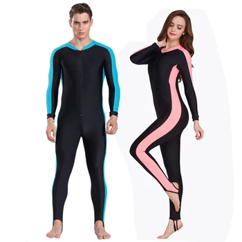 SBART UPF 50+ Lycra Nardymo Hidrokostiumą, anti-UV vienas gabalas bėrimas apsaugas ilgomis rankovėmis maudymosi kostiumėliai, surf Kostiumas Vyrams, Moterims Saulės Apsaugoti