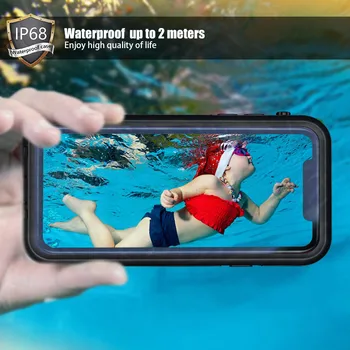 SHELBOX Vandeniui Atveju iPhone 12 11 Pro Max X XR atsparus smūgiams Plaukimo Coque Apima, 