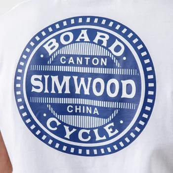 SIMWOOD Atsitiktinis Marškinėliai Vyrams Laiškas Išspausdintas Mados Viršūnes Vyrų Slim Fit Plus Size Prekės ženklo Drabužių 2020 Metų Vasaros Camisetas 190074