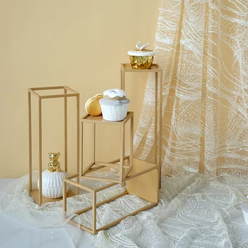 SWEETGO Champagne gold dėklas 1 gabalas torto įrankius, minkštas desertas namų dekoracijas saldus stalo montavimo Saugojimo Turėtojai & Lentynos