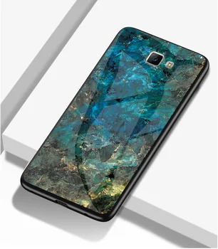 Samsung Galaxy J5 J7 J2 Premjero 2016 Atveju Marmuro Grūdelių Grūdinto Stiklo Atgal Padengti Hard Case for Samsung G532F G610F G570F