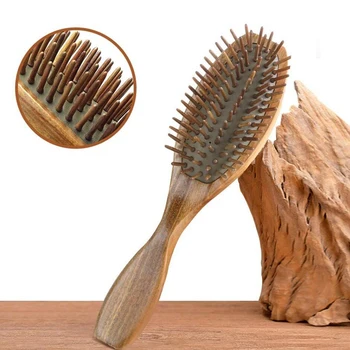 Sandalmedžio Plaukų Šepetys Mediniais Natūralus Rankų darbo plaukų iššukavimo Masažas Plaukų Šukos su Dovanų Dėžutė