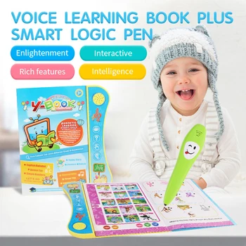 Sandėlyje Smart Kalbame Knyga Vaikams Ankstyvo Mokymosi Plėtros Pasvirusi Mašina su Pen anglų Praktikos Knyga Nemokamas pristatymas