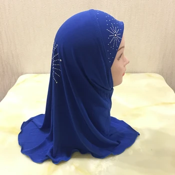 Saulė Modelis Deimantai Girl ' s Musulmonų Momentinių Hijab Kvėpuojantis Ruožas Islamas Amira Bžūp Kieto Lygaus Nešioti Skirtas 2-7 metų Amžiaus Vaikams