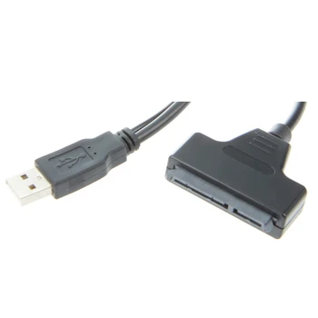 Semoic USB 2.0 prie SATA Serial ATA 15+7 22P Adapterio Kabelis 2,5 colių HDD Nešiojamas Kietasis Diskas
