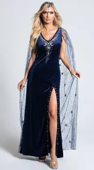 Sexy Moteris Astrologas Diviner Deivė, Carnival Dress Helovinas Šalis Burtininkė Ragana Maskuotis Cosplay Kostiumas