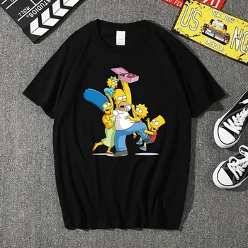Simpsonai Homeras, Print T Shirt Bart Simpson Vyrų Simpson Šeimos t-shirt