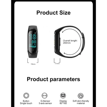 Smartwatch Apyrankę Juosta Miego Tracker 0.96 TFT atsparus Vandeniui Smart Apyrankės Žiūrėti Vyras Moteris Fitness Tracker Laikrodžiai Skambučių Priminimas