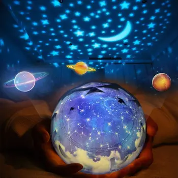 Star Naktį Žibintai Vaikams Visata, Kosmosas Žvaigždžių Šviesos Projektorius Sukasi Lempos