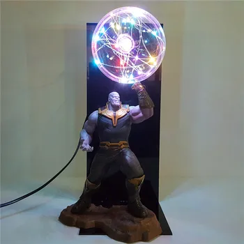 Stebuklas Lampara Super Herojus Endšpilis Thanos Infinity Pirštinė Led Nakties Šviesa 