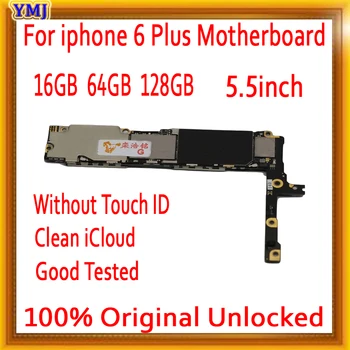 Su Touch ID/be Touch ID iPhone 6 Plus pagrindinė Plokštė su Visiškai atrakinta, Originalus iphone 6P Mainboard MB Plokštė