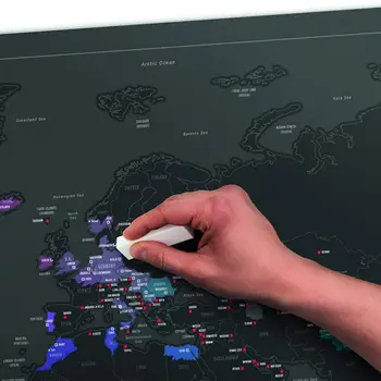 Subraižyti išjungti Pasaulio Žemėlapis Kelionės Žemėlapis Plakatas Lengva Braižymo Aukso Folija Atskleidžia, Vertina bet kurį Kelionių Entuziastas