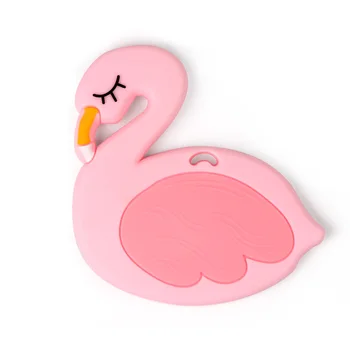 TYRY.HU 1pcs Flamingo Silikono Teethers Kramtyti Baby Shower Dovana Pakabukas 
