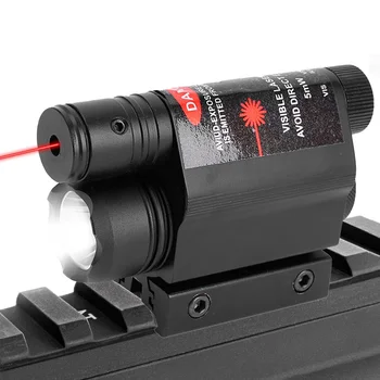 Taktinis 2 In 1 LED Žibintuvėlis Raudona/Žalia Lazerinis taikiklis Combo 11/20mm Geležinkelių Šautuvas Mini Glock pistoletas Pistoletas Šviesos su Uodega Jungiklis