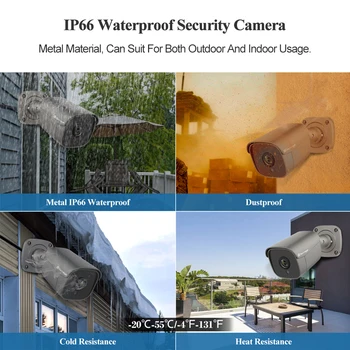 Techage Full HD 5MP POE IP Camera Smart AI Apsaugos Kamera, Lauko Neperšlampamas dvipusis Audio CCTV Vaizdo Stebėjimo NVR Rinkinys