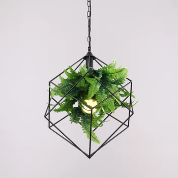 Temos restoranas muzikos baras droplight dekoratyvinis liustra kavinė sutartis žaliųjų augalų deimantų pakabukas lempa