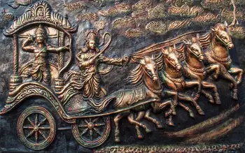 Tinkinti Tapetai sienos 3 d Indija Mahabharata Foto Tapetai Už kambarį, TV Foną, Dekoratyviniai paveikslai