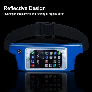 Touch Ekranas Veikia Sporto Juosmens Krepšys Case For iPhone X SE 8 7 Atsparus Vandeniui, Telefono Dėklas Diržas Juosmens Krepšys Padengti 5.5