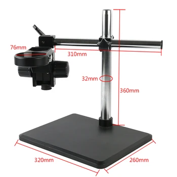 Trinokulinis Binokulinis Mikroskopas Stereo Mikroskopas Multi-Kampas Reguliuojamas Stovas Bumas Lentelėje Darbo 76mm Laikiklis 32mm Rankos