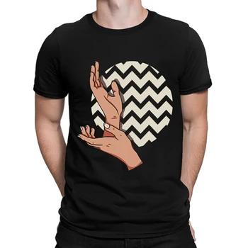 Twin Peaks Tuo Tarpu Rankas Naujausias Japonijos Animacinių Filmų Vyrų Marškinėliai Spausdinti Tshirts Minkštos Medvilnės Cool T-Shirt Juokinga Drabužius Naujovė Viršūnės