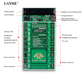 UANME 2 in 1 SmartPhone Baterija, Greitas Įkrovimas ir Aktyvacijos Valdybos iPhone 7 7Plus 6 6s 5 5s 4 4s Mobiliųjų Telefonų Taisymo Įrankis