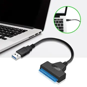 USB 3.0 2,5 colių SATA Kietojo Disko Adapteris Kabelio SDD SATA Į USB 3.0 Konverteris-Juoda