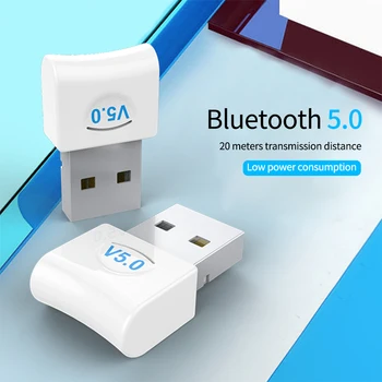 USB Bluetooth Dongle Adapterį V5.0 PC Kompiuteris, Nešiojamas Belaidis Muzikos Garso Garsiakalbis Ausinių Imtuvas Siųstuvas Transmisor