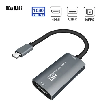 USB-C Video Capture Card HD 1080P C Tipo HDMI suderinamų Vaizdo įrašymo stalo Žaidimas Įrašyti Live Transliacijos Transliacijos