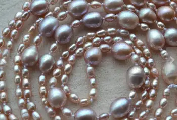 Unikalus Perlų papuošalų Parduotuvė Levandų Perlų Vėrinį 3-8mm Originali Gėlavandenių Perlų Vėrinį 58inches Ilgai Fine Jewelry